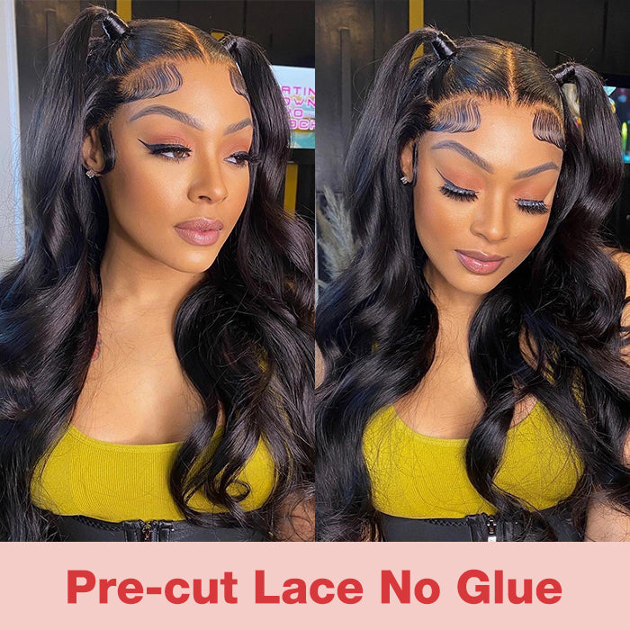 Upgrade 7X5 HD Lace Wig 13X4 Pre Cut Lace Body Wave Quick & Easy Glueless Wig Beginner Friendly