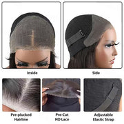 Highlight Gold Sand 8x5/13x4 Pre Cut Lace Human Hair Wig Wear & Go HD Lace Wigs