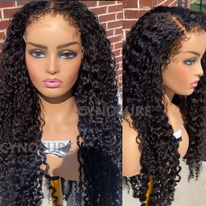 4C Edge Hairline丨Deep Wave 13x4 HD Lace Front Wig with Curly Edges Baby Hair Wigs