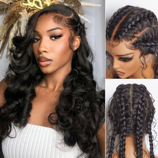 Cynosure Full HD Lace Frontal Wig High Quality Human Hair Wig Water Wave Deep Wave Curly  Body wave And Straight Hair Pre Plucked 180% Density