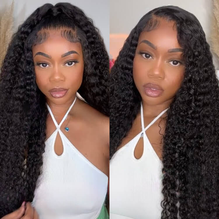 Versatile real human hair wig with multiple styles