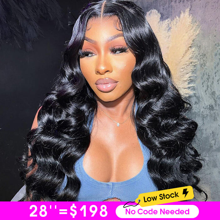Bleached Knots 30inch Long 4X4 Pre Cut HD Lace Wigs Glueless Human Hair Wig