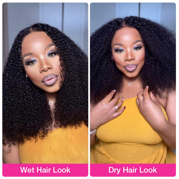 Kinky Edge Hairline Afro Kinky Curly Lace Front Wig Pre Bleached Real 4C Edges Glueless HD Lace Human Hair Wigs For Black Women