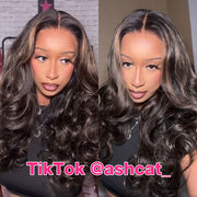 Pre All Everthing | Highlights 3D Body Wave Tiny Knots Pre Bleached Wear Go Upgraded 13X6 HD Lace Glueless Wig