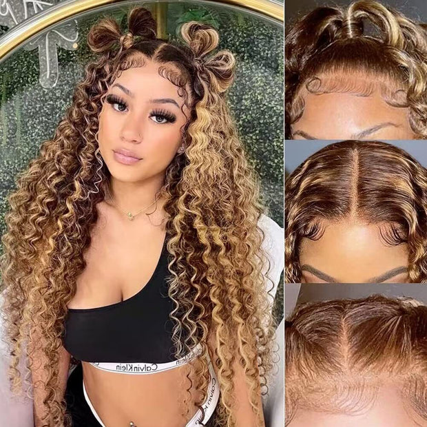 2 Wigs=$189|20 Inch 8X5 Pre Everything Curly Wig+22 Inch 8X5 Pre Cut Lace Highlight Deep Wave Wig