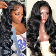 Pre plucked 360 Full Lace Frontal Wigs Body Wave Human Hair Frontal Wigs With Baby Hair Breathable
