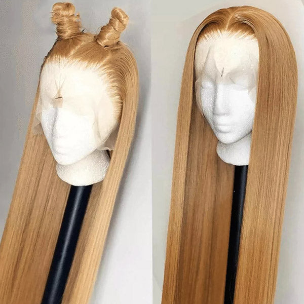 Gloden Blonde Straight 13x4 HD Lace Frontal Wig Colored Human Hair Wigs For Women