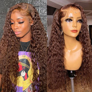 Dark Brown Deep Wave Hair 5x5/13x4 HD Glueless Undetectable Lace Wig