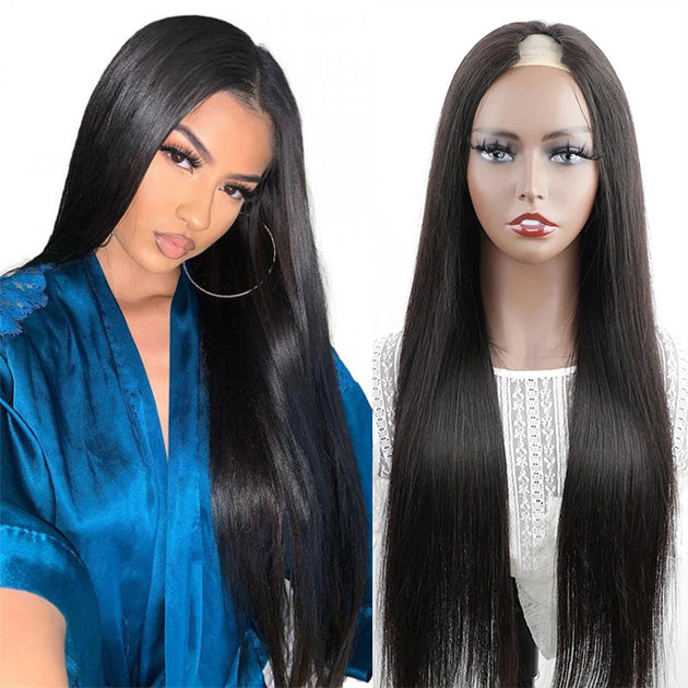 Wear & Go Straight U Part Wig Beginner Friendly Glueless Human Hair Wi