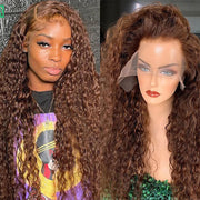 Dark Brown Deep Wave Hair 5x5/13x4 HD Glueless Undetectable Lace Wig