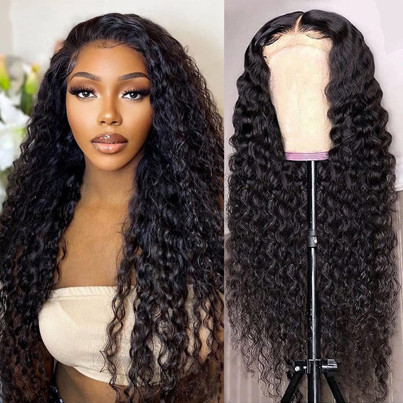 Bleached Knots 13x6 Full Lace Frontal Wig Curly HD Lace Human Hair Wigs For Women