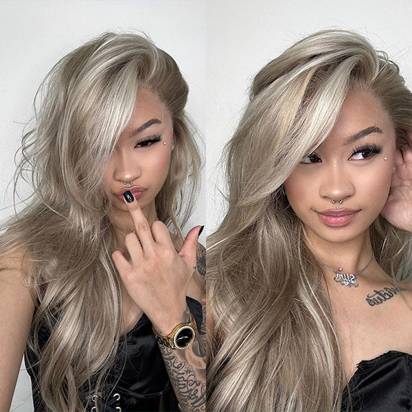 Customized Blonde Balayage Hair #P18/613 Ash Blonde Hair Real HD Lace Frontal Wig Cynosure Hair