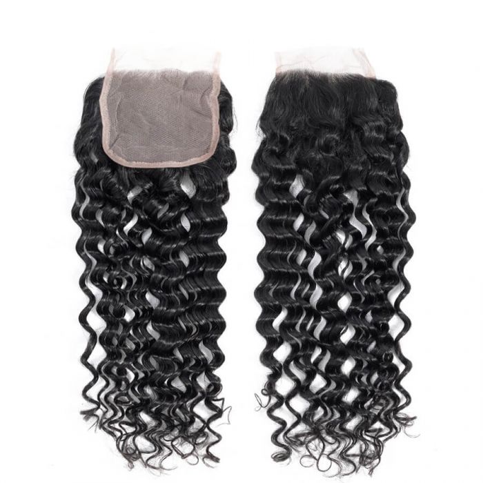 Brazilian Hair 4x4 HD Lace Closure Water Wave 100% Virgin Remy Hair 10-20 Inch