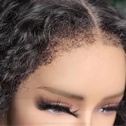 Brazilian Virgin Curly Hair 3 Bundles With 13X4 Lace Frontal Or 4C Edges Lace Frontal 100% Human Hair Weave