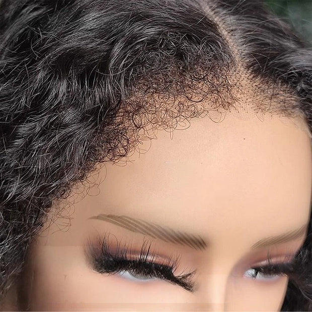 Brazilian Virgin Curly Hair 3 Bundles With 13X4 Lace Frontal Or 4C Edges Lace Frontal 100% Human Hair Weave