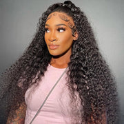 Skin Melt HD Lace Front Wigs Pre Plucked Brazilian Curly Human Hair Wigs With Baby Hair