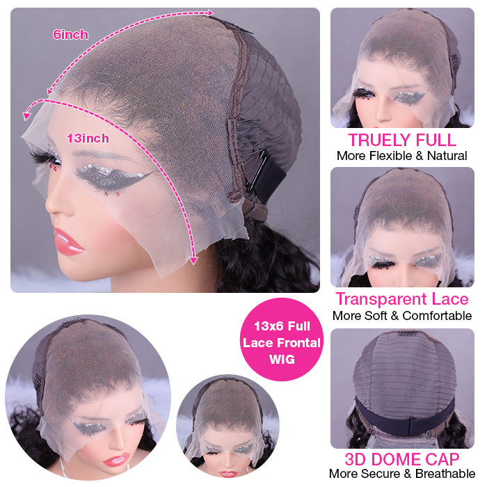 BOGO SALE|Loose Deep Wave Hair 13x6 Lace Front Wig 100% Remy