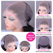 4C Edge Hairline Short Bob Curly 13x4 HD Lace Front Wig with Curly Edges Baby Hair Wigs 220% Density