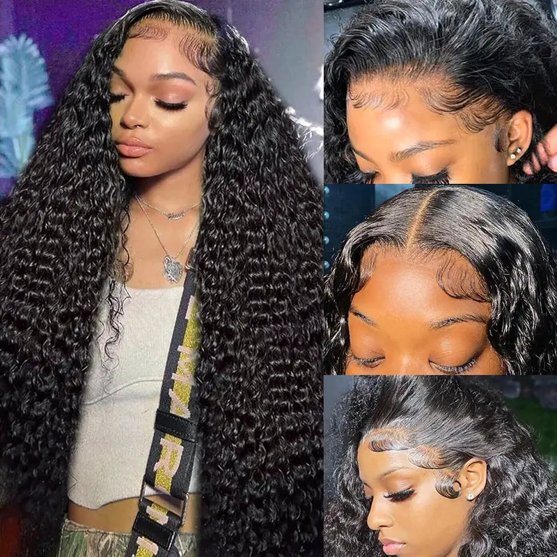 [US SHIP in 24H]Bleached Knots Deep Wave 13x6 Full Lace Frontal Wig Realistic Invisible Lace Human Hair Wigs  Flash Sale