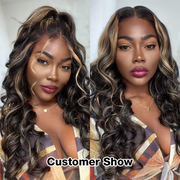 2 Wigs=$189|22 Inch 8X5 Pre Cut Lace Water Wave+20 Inch 8X5 Pre Cut Lace Highlight Body Wave