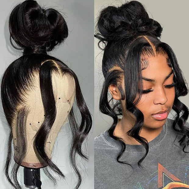New Hidden Strap Glueless 360 Lace Wig Straight or Body Wave Human Hair Wig Snug Fit All Sizes Flash Sale