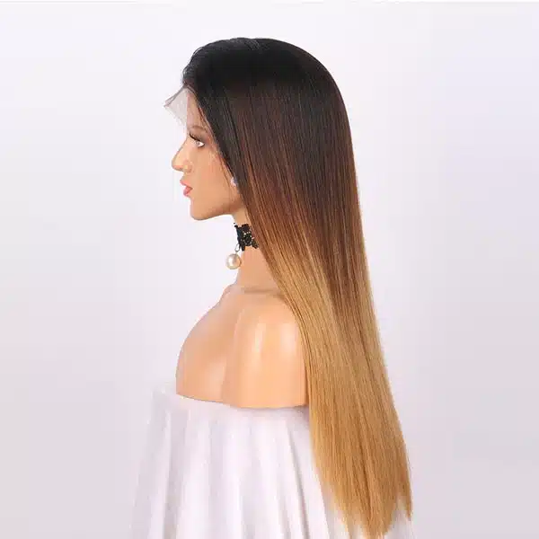 New Colored T1B4/27 HD Lace Ombre Lace Front Wig Deep Wave Body Wave Straight Human Hair Wig For Black Women