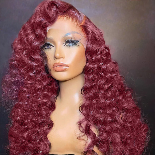 Pre Cut Glueless 8x5 Loose Deep Wave Wig Wear Go HD Lace Human Hair Wig Beginner-Friendly