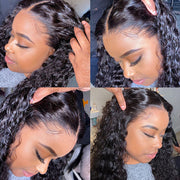 Skin Melt HD Lace Front Wigs Pre Plucked Brazilian Curly Human Hair Wigs With Baby Hair