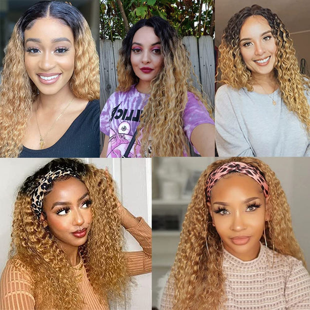 Clearance Sale|16 To 30 Inches 1B/27 Ombre Color Deep Wave 13x4 Lace Front Wig Remy Human Hair Wigs For Woman