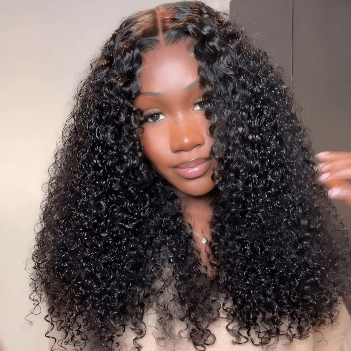 280% Bouncy Curly HD Lace Frontal Wig Upgraded 8X5 13X6 Parting Max Glueless Human Hair Wigs