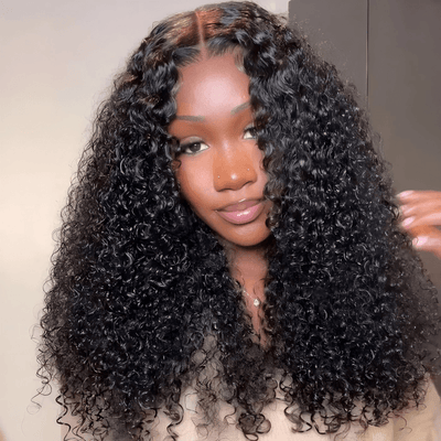 280% Bouncy Curly HD Lace Frontal Wig Upgraded 8X5 13X6 Parting Max Glueless Human Hair Wigs