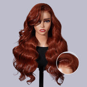 Flash Sale|Pre-All 13X6 Full Lace Reddish Brown 3D Body Wave Hair Pre Cut Pre Bleached Glueless Wig