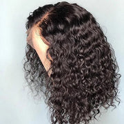 Asymmetrical Bob Deep Wave Human Hair Wig 13X4 HD Lace Front Wig