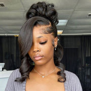 $100 OFF|Blonde Highlight 360 Transparent HD Lace Front Body Wave Natural Black Human Hair Wigs