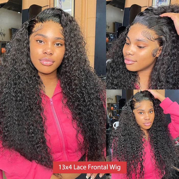 Skin Melt HD Lace Brazilian Curly Human Hair Front Lace Wigs For Women