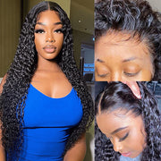 Bleached Knots 13x6 Full Lace Frontal Wig Realistic HD Lace Deep Wave Human Hair Wigs