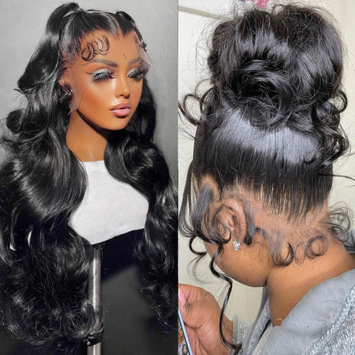 Clearance 14 To 30 Inches Glueless 360 Lace Wig Straight or Body Wave Human Hair Wig Snug Fit All Sizes Flash Sale