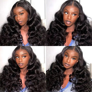 Bouncy & Fluffy Glueless Funmi Curly Luxurious Human Hair Wig Pre-Bleached Knots Pre-Cut Lace 8X5 13X6 Full HD Lace Thick Layered Wavy Wig
