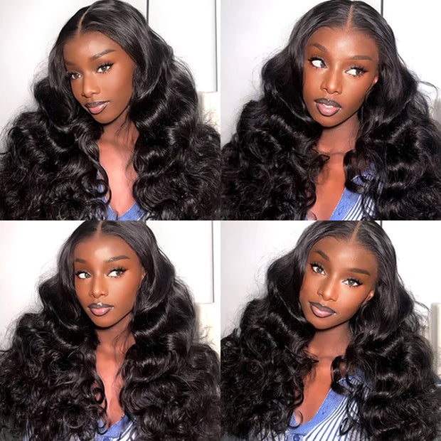 Bouncy & Fluffy Glueless Funmi Curly Luxurious Human Hair Wig Pre-Bleached Knots Pre-Cut Lace 8X5 13X6 Full HD Lace Thick Layered Wavy Wig