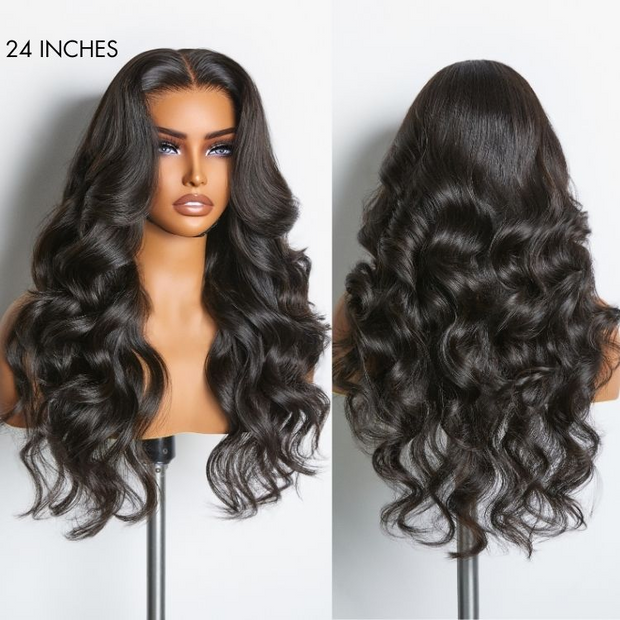 Pre All Everthing| New 3D Body Wave Wig Barrel Curl Glueless Pre Bleached Pre Cut HD Lace Wig