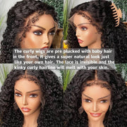 4C Edge Hairline丨Deep Wave 4x4/5x5 HD Lace  Closure Wig with Curly Edges Baby Hair Wigs