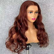 Clearance Sale|22''=$149 Glueless Pre Cut 8x5 Parting Max HD Lace Reddish Brown Body Wave Wig|Black Friday Sale
