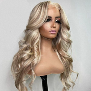 #P18/613 Highlight Blonde HD Lace Front Human Hair Wigs Body Wave /Straight Hair Wig For Women