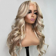 #P18/613 Highlight Blonde Body Wave Wig 13X4 HD Lace Front Human Hair Wigs 16-26 Inches