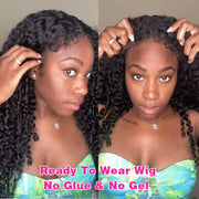 4C Edge Hairline Pre Cut Lace Wig 8x5/13x4 Curly Hair HD Lace Glueless Curly Edges Wig