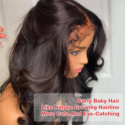 4C Edge Hairline丨Body Wave 13x4 HD Lace Front Wig with Curly Edges Baby Hair Wigs