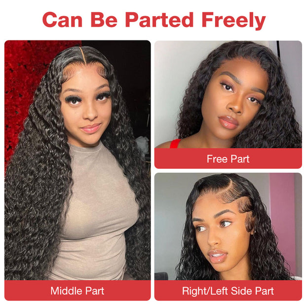 Upgraded 8X5/5X5  HD Lace Glueless Water Wave Wig 13X6 Wear Go Pre Cut Lace Closure Human Hair Wigs