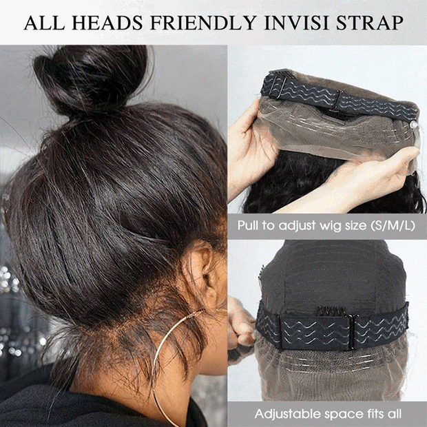 22=$169 Upgrade Glueless 360 Lace Frontal Wigs With Hidden Strap Ready & Go Water Wave Affordable Human Hair Wigs 220% Density