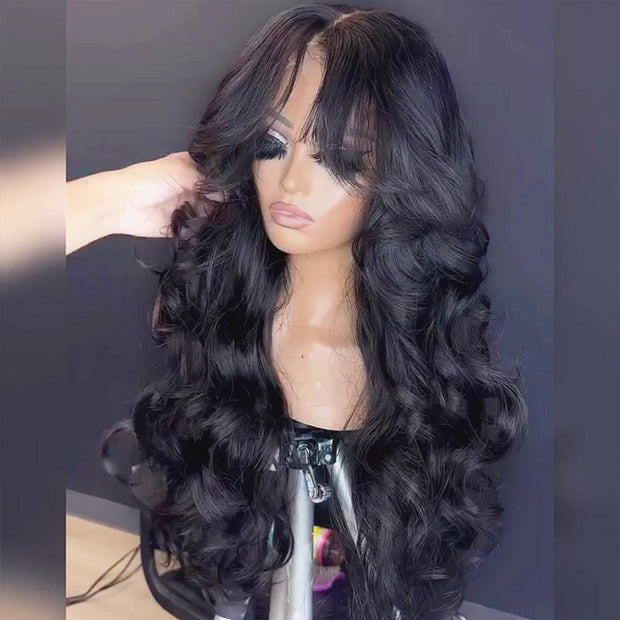 Curtain Bangs Loose Wave Lace Front Wigs 5x5/13x4 HD Lace Human Hair Wig