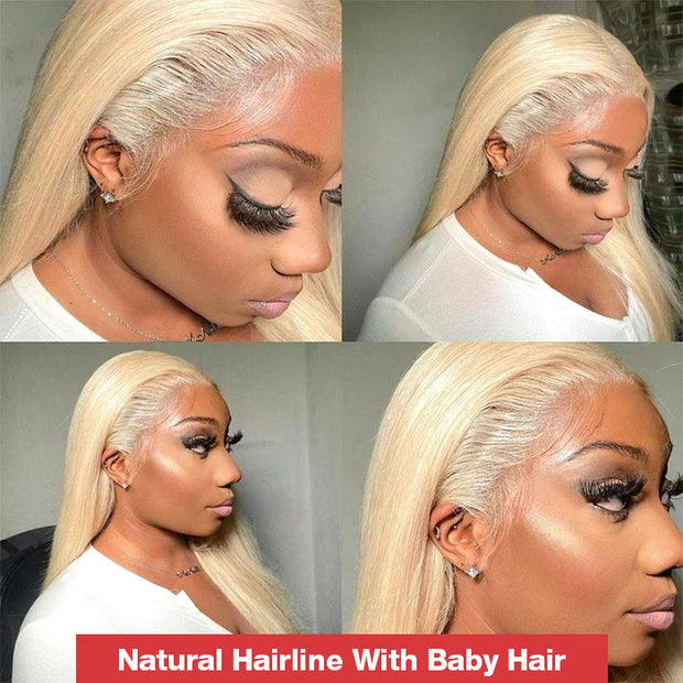 Barbie Colored 613 Blonde 13x6 HD Lace Front Human Hair Wigs Pre Plucked Straight Human Hair